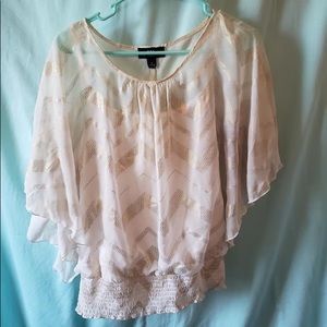 White and gold blouse